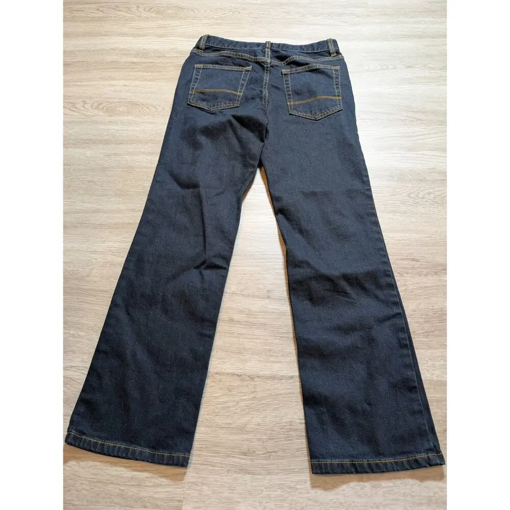 Cat & Jack Girls 12 Dark Wash Straight Recto Stretch Jeans Denim Casual NWT
